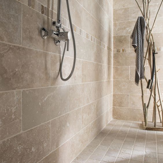 травертин в ванной